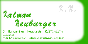 kalman neuburger business card
